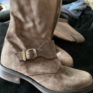 7.5 Brown Suede J. Crew tall boots